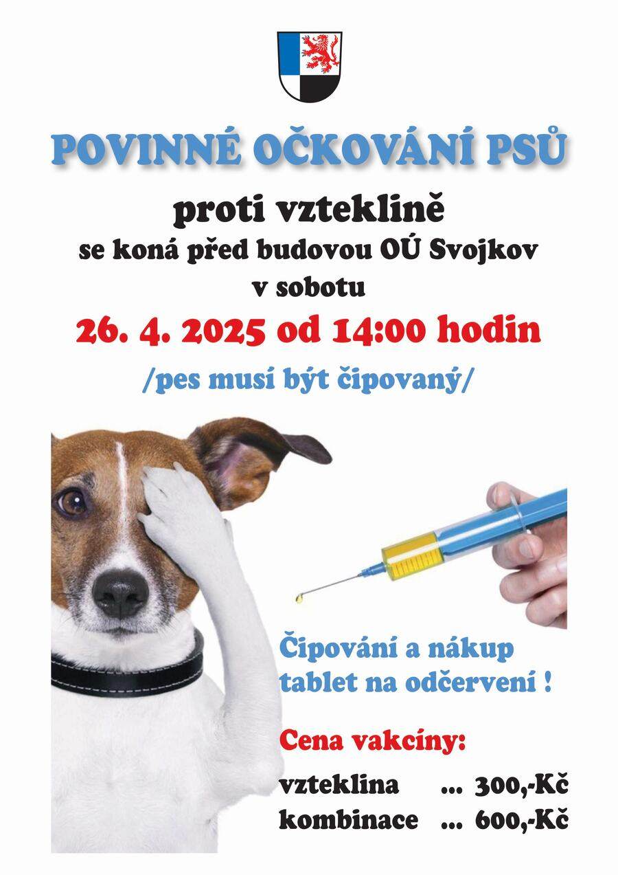 Očkování psů 2025
