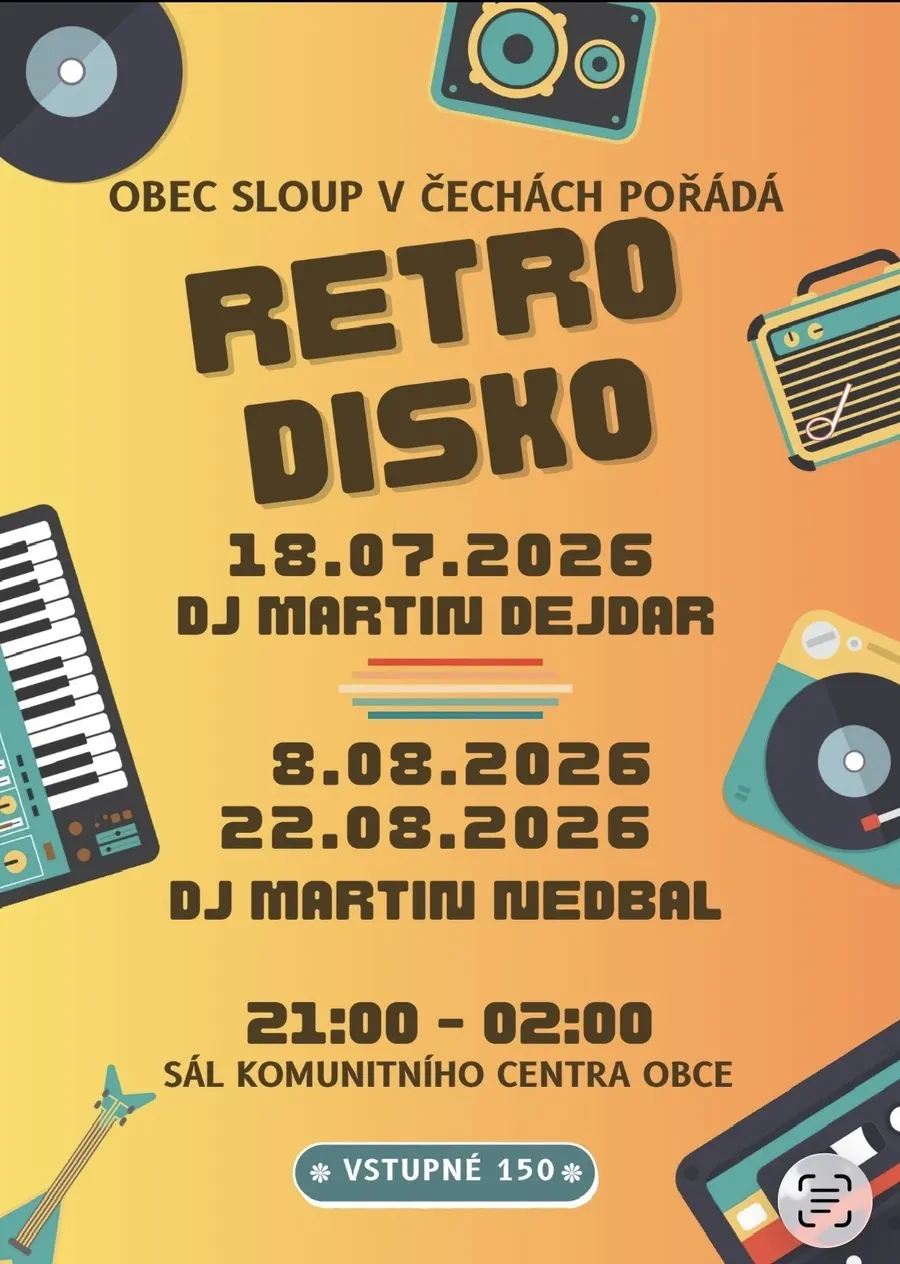 Retro disko Sloup 2026